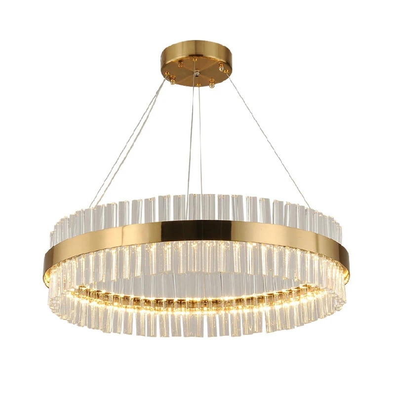 Modern Simplicity Crystal Glass Chandelier LED Luster Circularity Annularity Living/Dining/Villa/Hall/Hotel/Club 50-90cm AC220V