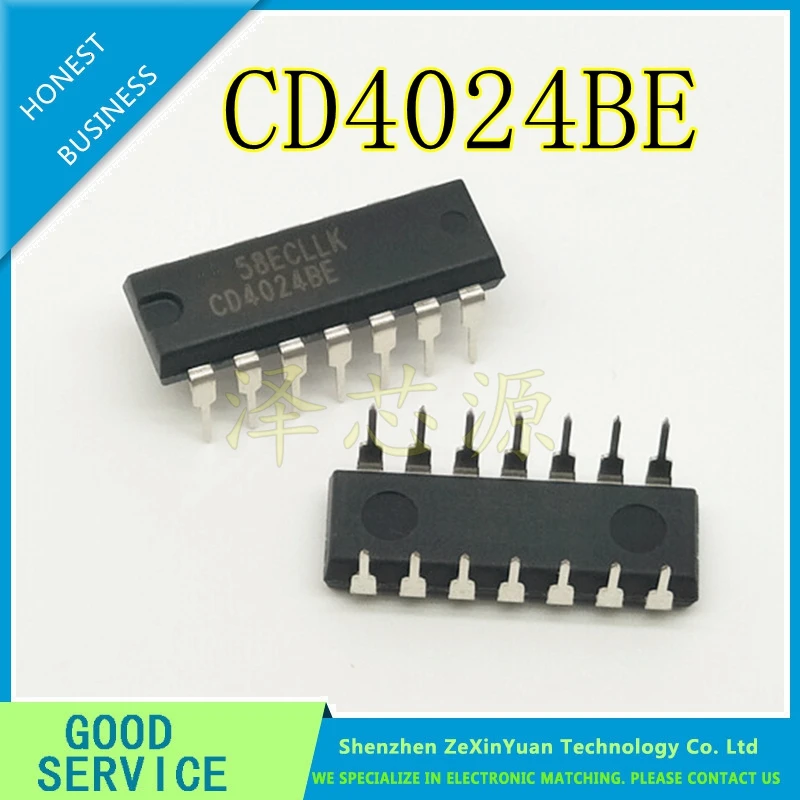 

10PCS CD4024BE DIP14 CD4024 DIP 4024BE DIP-14 new and original IC