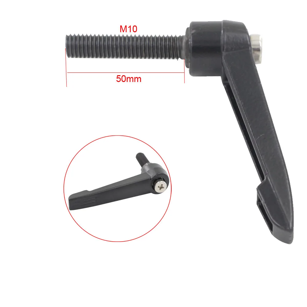 2pcs M10 x 50mm Thread Length Adjustable Handle Machinery Tools 10mm Thread Dia. 50mm Thread Length Knob Clamping Handle Lever