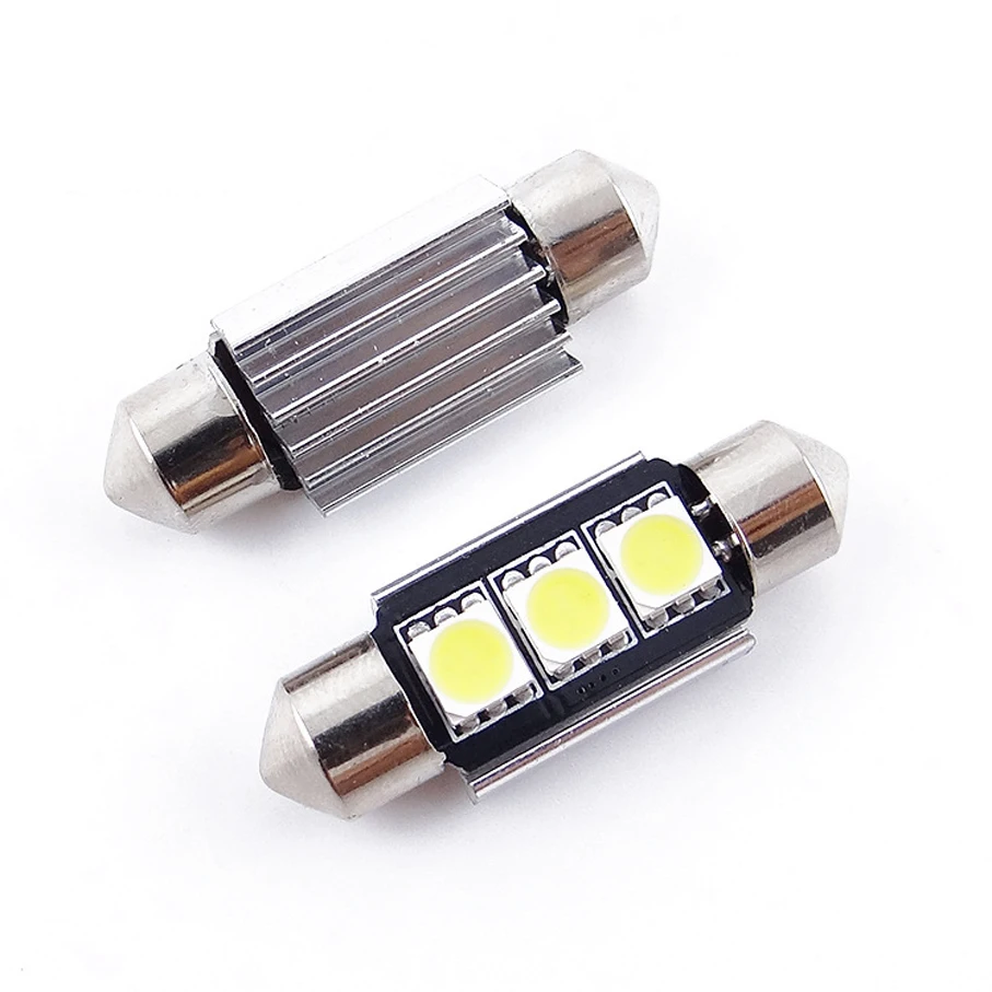 For Saab 9-3 II 9-3 III 9-3 Combi II 9-3X 9-5 SCOE 2 x 3SMD 5050LED Licence Plate Light Bulb Car Styling