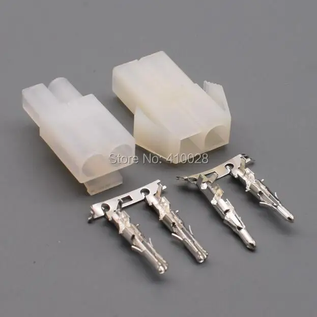 shhworldsea 10/50/100 sets 2P 2 Way pin Big type connector Set Kits large type  set EL 6.2MM male Female socket plug