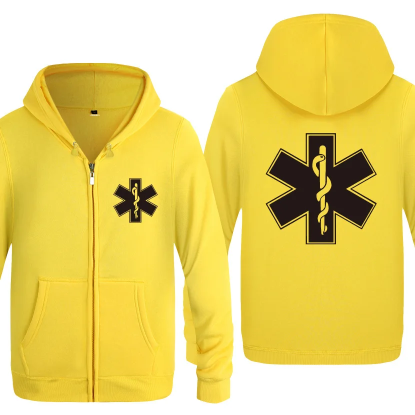 EMT Emergency Ambulance Printed Hoodies Men Brand Fleece Long Sleeve Mens Jacket Sweatshirt Coat Winter Hoody Moletom Sudaderas