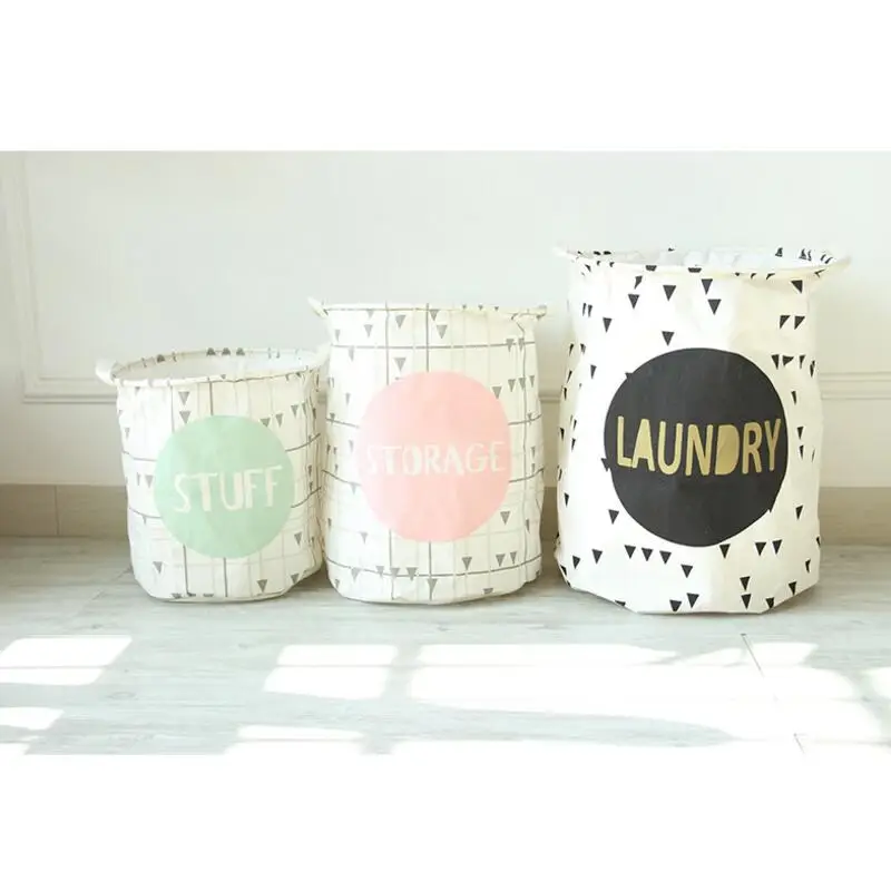 

New Simple Design Laundry Hamper Bag Clothes Storage Baskets Home Clothes Barrel Bags Kids Toy Storage Laundry Basket AU640