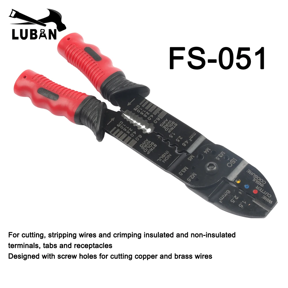 FS-051 style multi-functional crimping pliers terminals crimping tools multi tool tools hands plier