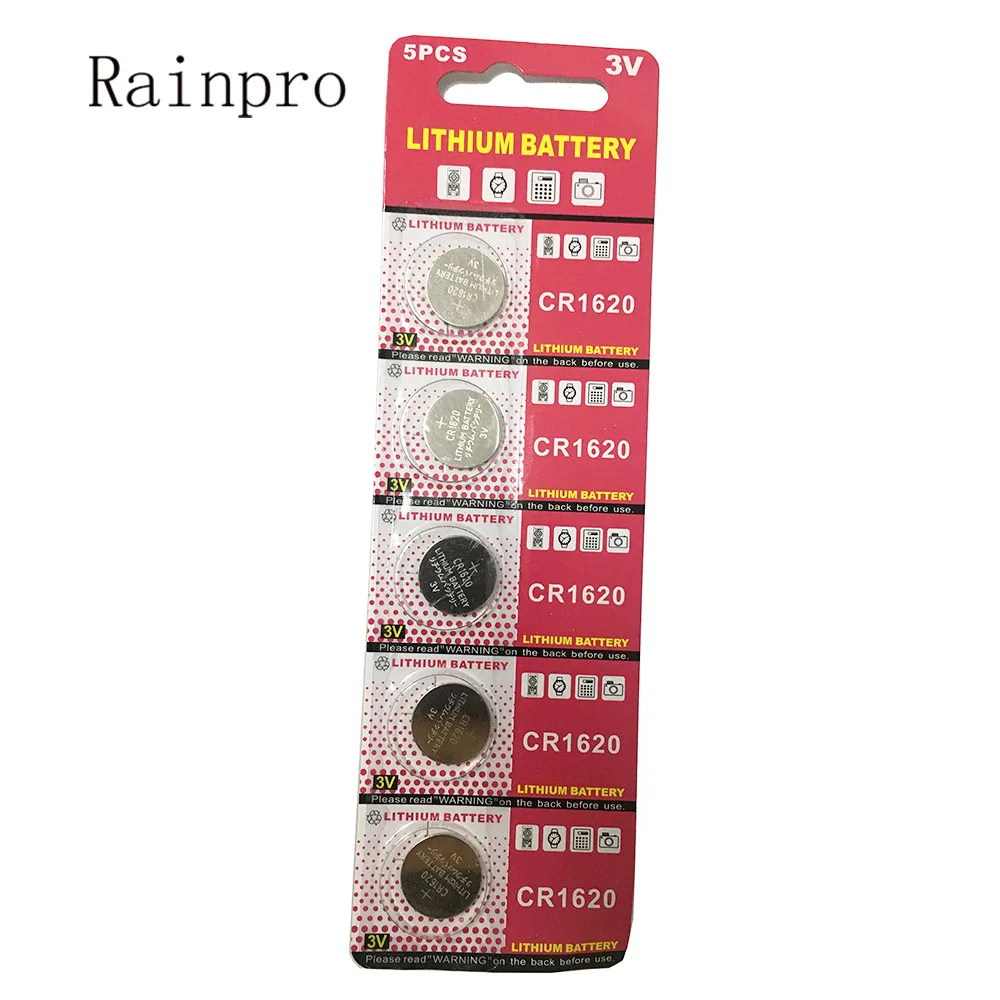 5PCS/LOT CR1620 1620 Lithium Button Cell Battery 3V For Vehicle Key Remote Controller