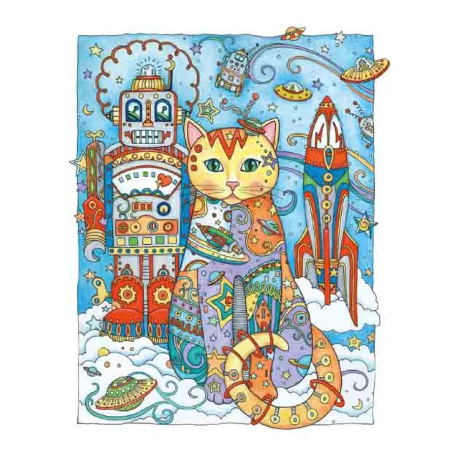 Creative Cats antistress coloring book for adults Relieve Stress art Painting Drawing Graffiti colouring book