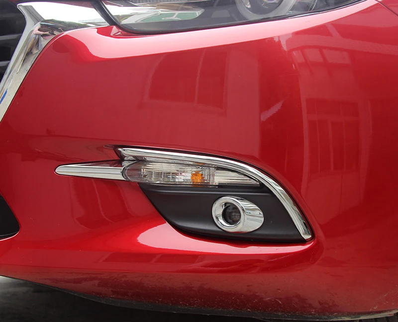 Pegatina frontal antiniebla para Mazda 3 Axela 2017, marco de cejas, pantalla de luz, tira decorativa