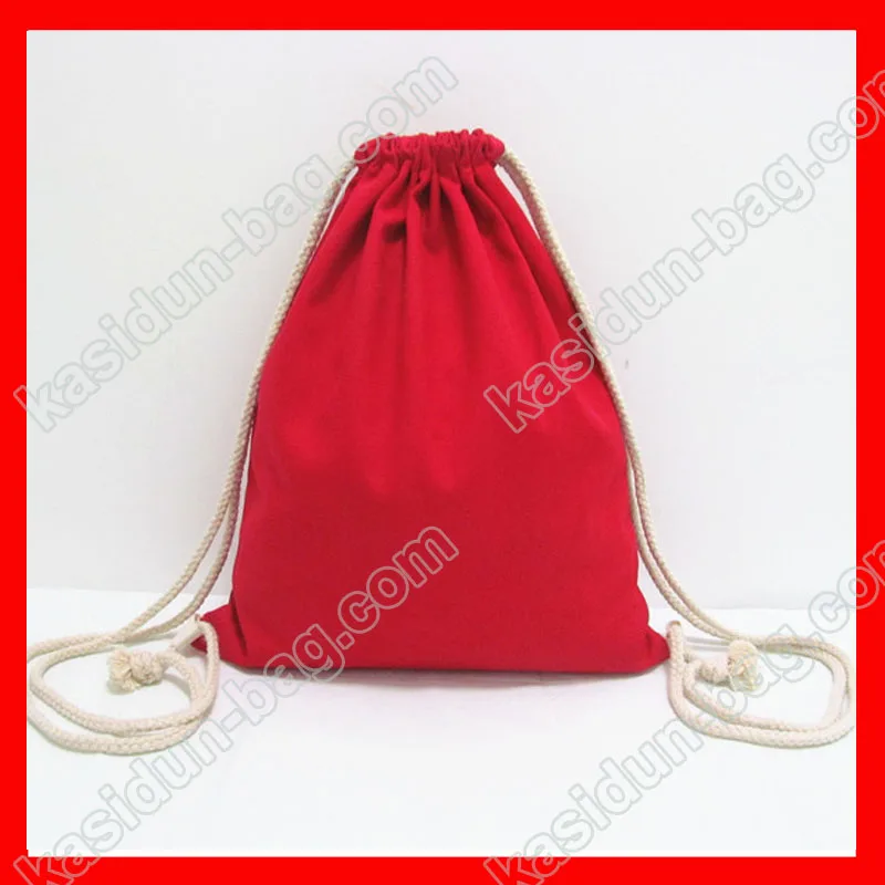 

200Pcs Size 30x35cm Red Pink Blue Canvas Fabric Drawstring Backpack Eco Bags With Your Logo Printed