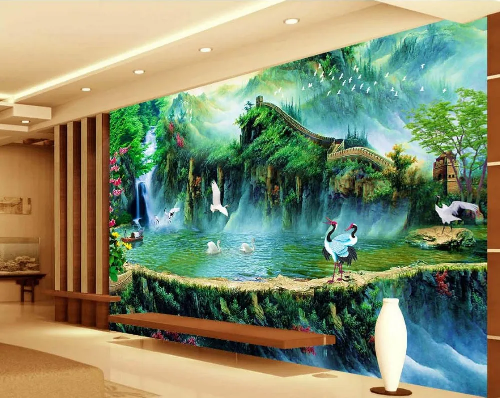 

Landscape wallpaper murals the great wall 3d stereoscopic wallpaper 3d mural wallpaper Home Decoration