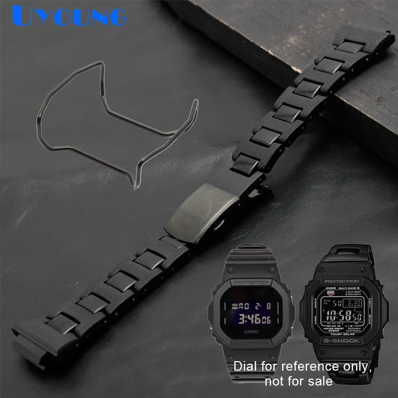 Plastic watchstrap Convex mouth bracelet 26*16mm watchband Steel Case Bumper for DW-6900/DW9600/DW5600/GW-M5610 watch band