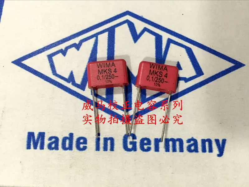 

2020 hot sale 10pcs/20pcs Germany WIMA MKS4 250V 0.1UF 250V 104 100n P: 10mm Audio capacitor free shipping