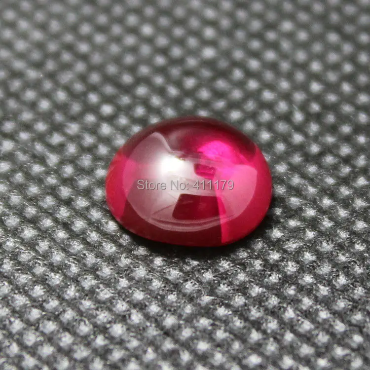 AAAAA round Shape Cabochon red loose stone red stones for jewelry making DIY flat base flawless excellent corundum