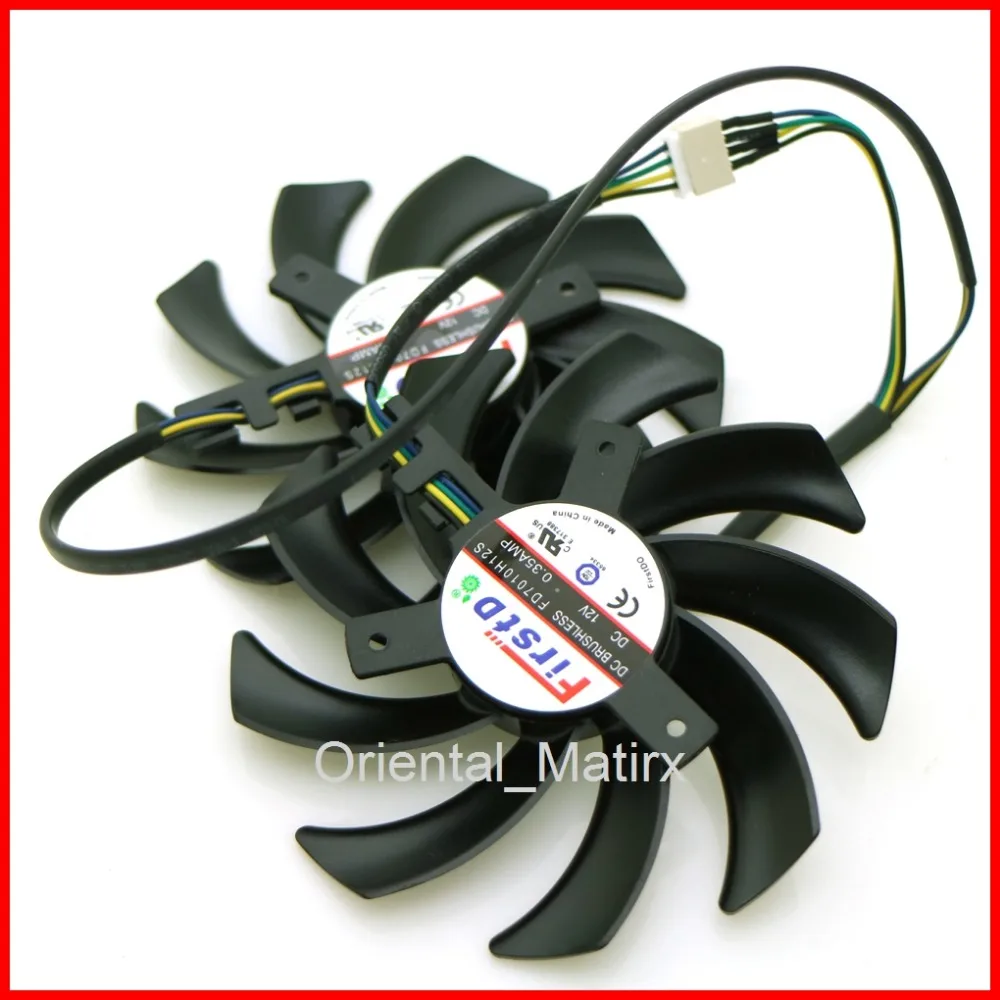 Free Shipping 2pcs/lot 85mm 12V Computer VGA Graphics Video Card Fan For Sapphire R9-370X/270/280/280X/285X Cooler Cooling Fan