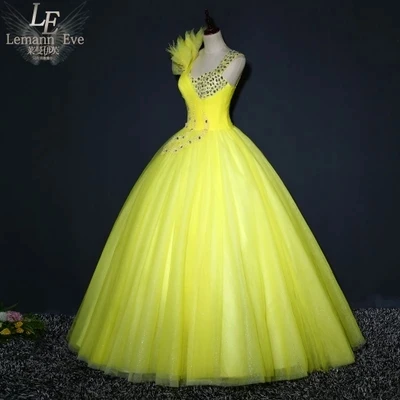 luxury rhinestone beading ballroom gown/stage performance/dance/sing/stuido ball gown/can customs making