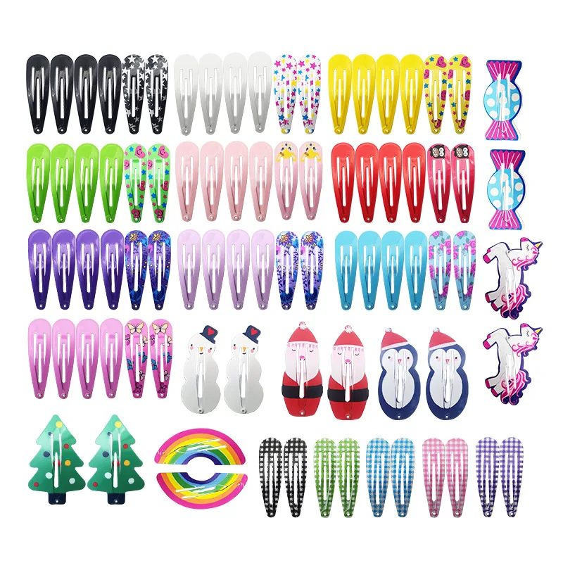 84pcs/lot Metal Barrettes 4.8CM Kids Hairpins Bobby Pin For Snap Hair Clips Children Women Girls Bang Clip Hair Accessories