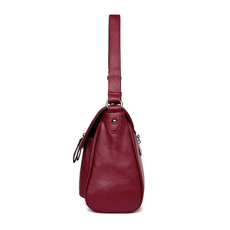 Messenger Bags For Women 2018 Crossbody Bags PU Leather Small Satchels Vintage Shoulder Bags Handbags Lady Cover Shell