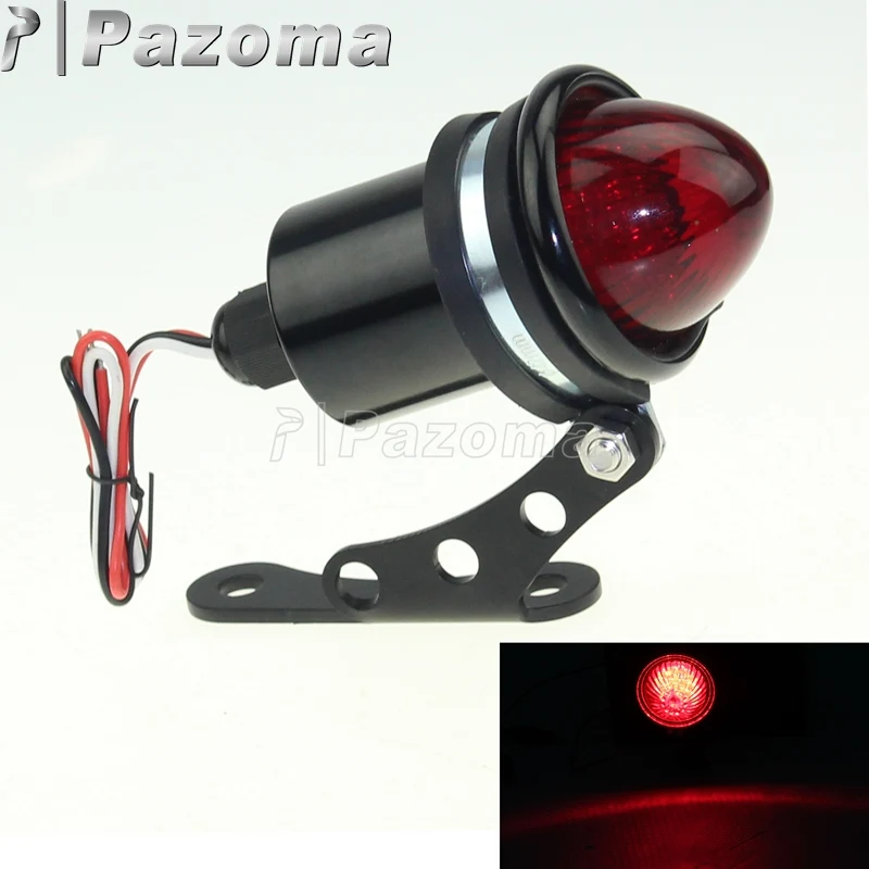 PAZOMA CNC Aluminum Bullet 22 LED Motorcycle Bracket Holder Brake Light Taillight chopper bobber