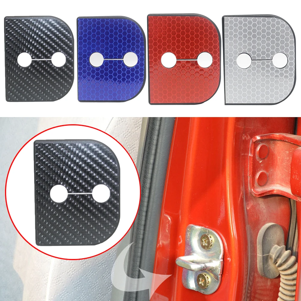 Car Door Lock Cover For Suzuki SX4 Jimmy Splash Swift Alto Catch Buckle Sticker Protector Cover Car Interior Accessories 40pcs