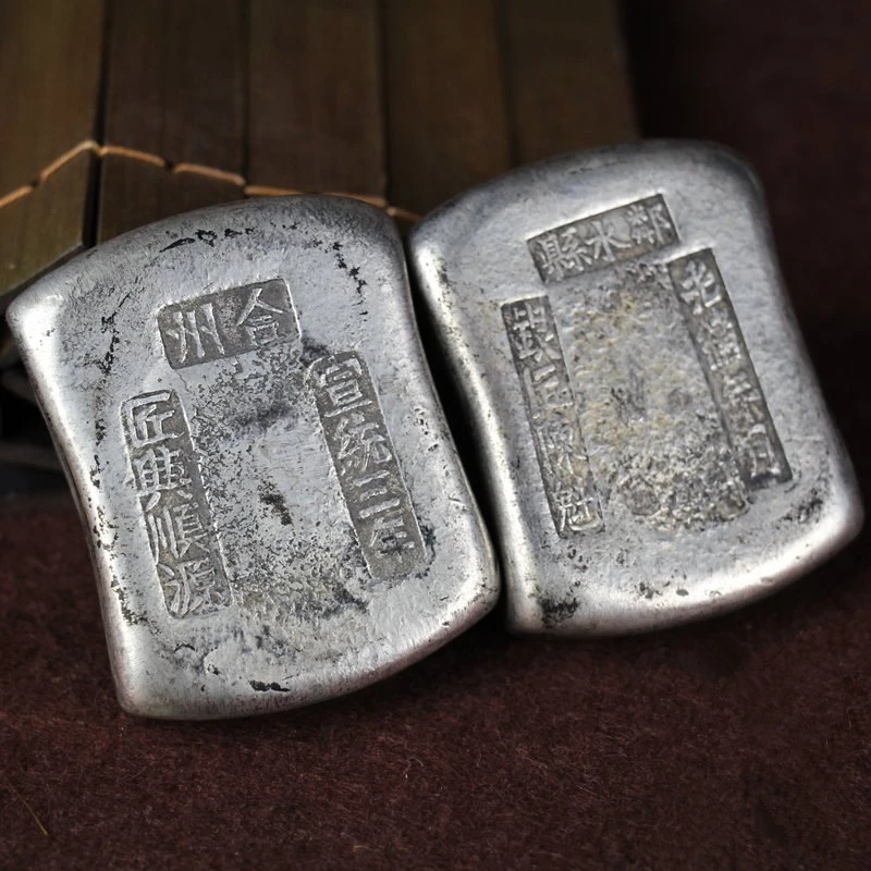 1pc chinese antique Collection square silver bar,Silver ingot home decoration metal handicraft Randomly send