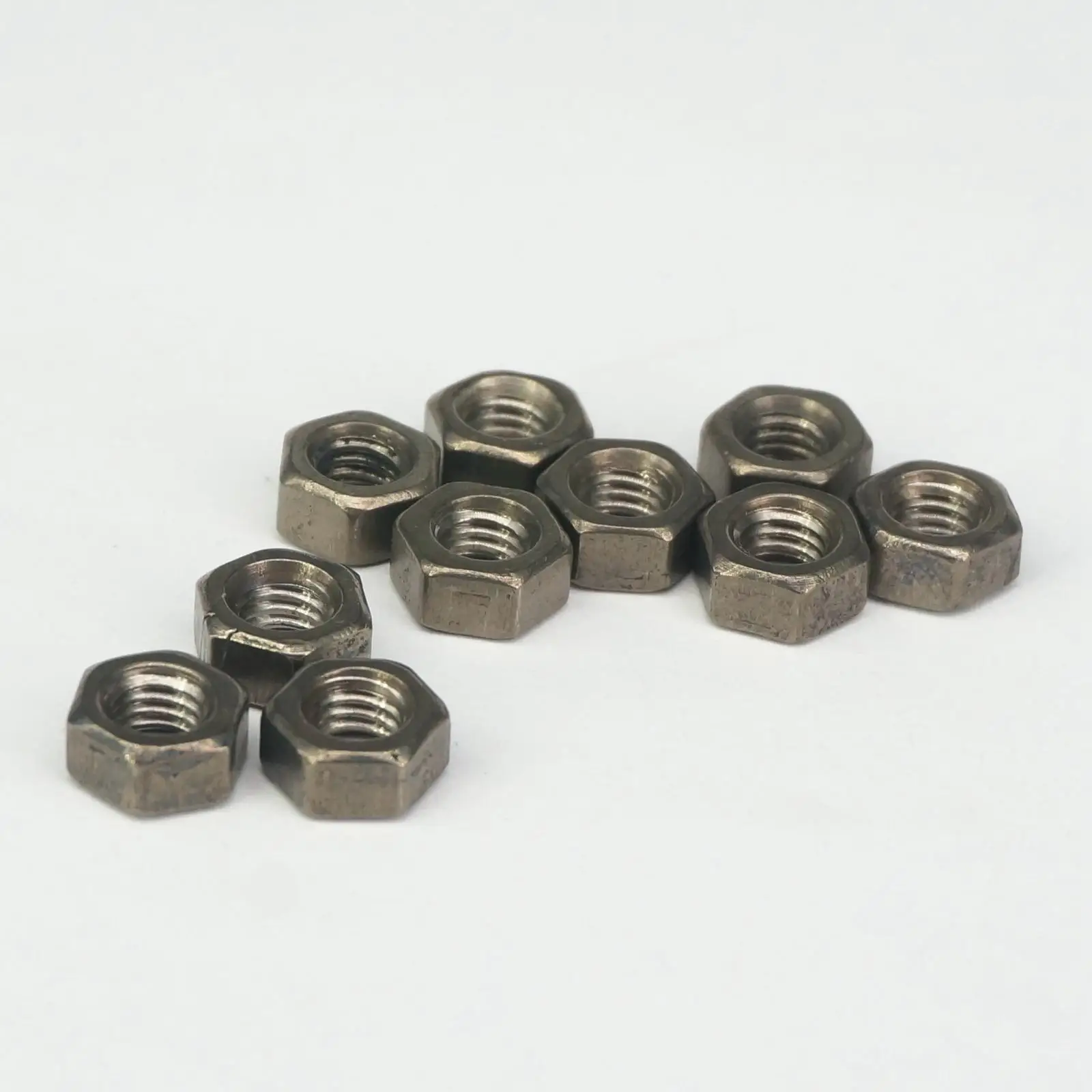 (10) M3/M4/M5/M6/M8/M10 TA2 GR2 Ti Pure Titanium Hex Head Screw Nuts