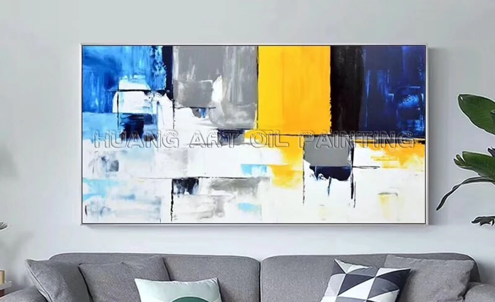 High Skill Hand-painted High Quality Color Lump Abstract Landscape Oil Painting on Canvas Modern Oil Painting for Wall Decor