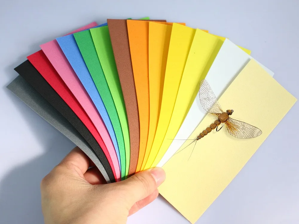 Colored Foam For Realistic Flies,14 Colors,Available in 2 sizes 1 mm And 2 mm,Fly Tying Material