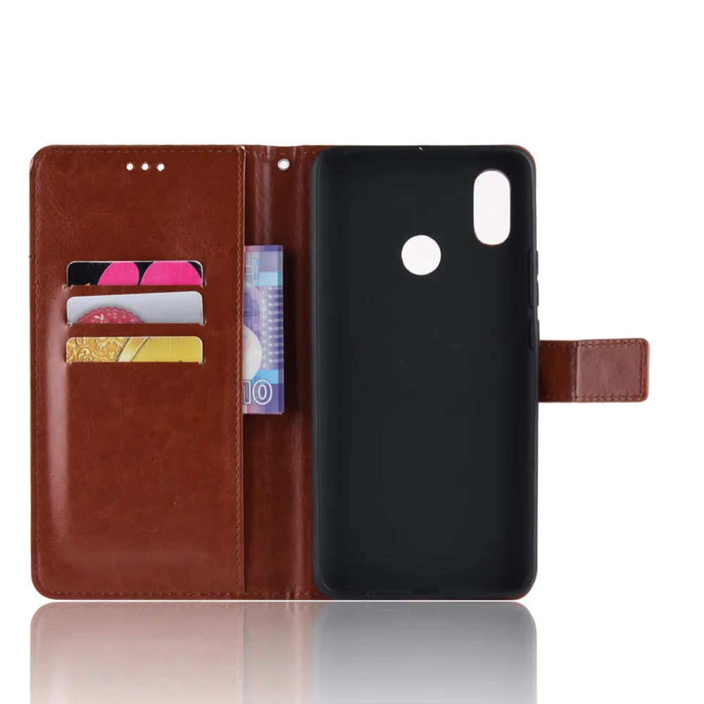 New Hot For Xiaomi Mi Max 3 Case Xiaomi Mi Max3 Wallet Flip Style Glossy Retro PU Leather Phone Back Cover For Xiaomi Mi Max 3