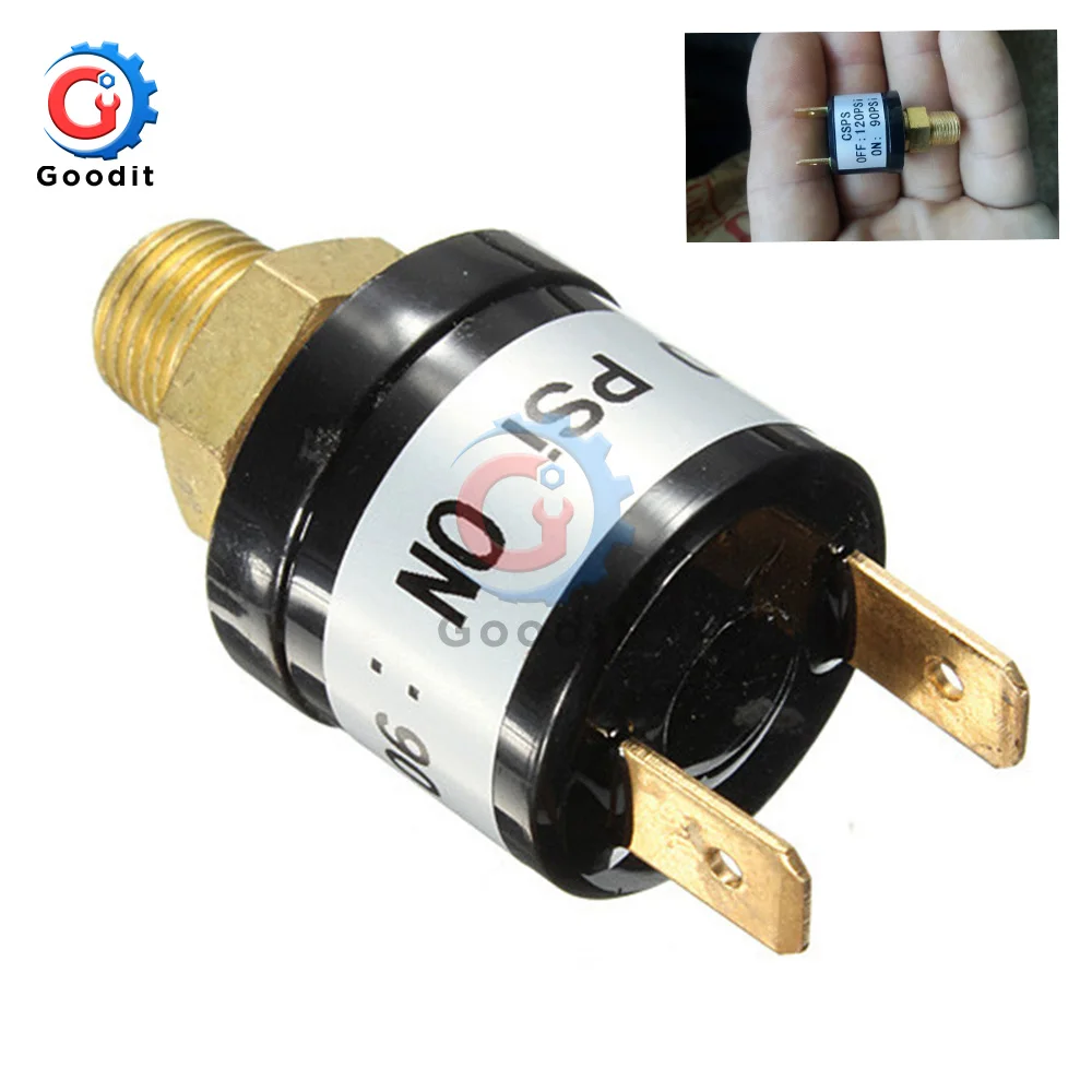 New 90 PSI -120 PSI Water pressure switch Valves Switch Air Compressor Pressure Control Switch Valve Heavy Duty