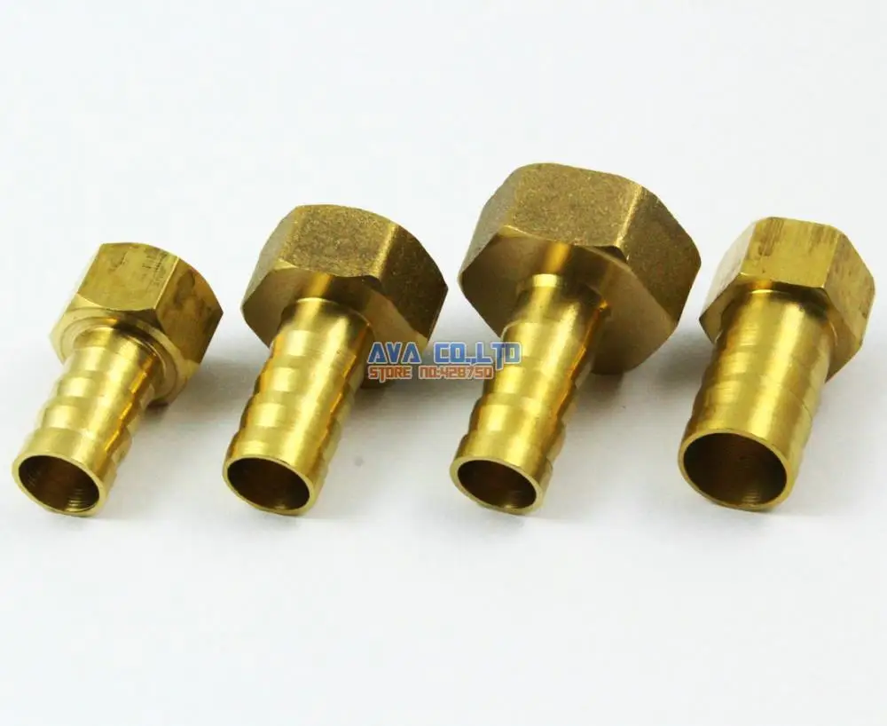 10 Pieces Brass Female 1/4" BSP to 10mm Barb Hose Tail Fitting Fuel Air Gas Water Hose Connector Coupler