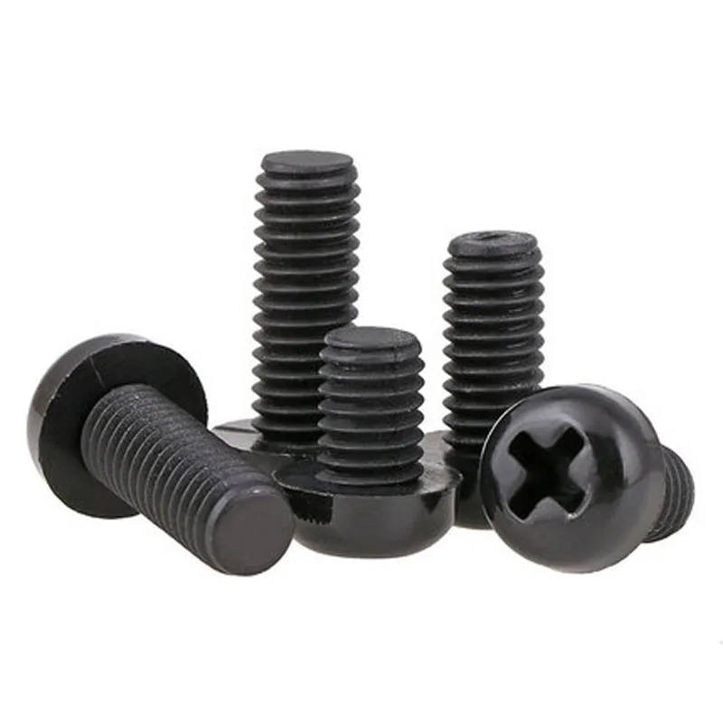 

40pcs M3 Black round head nylon screw Pan head Phillips screw plastic bolt 4mm-30mm Length