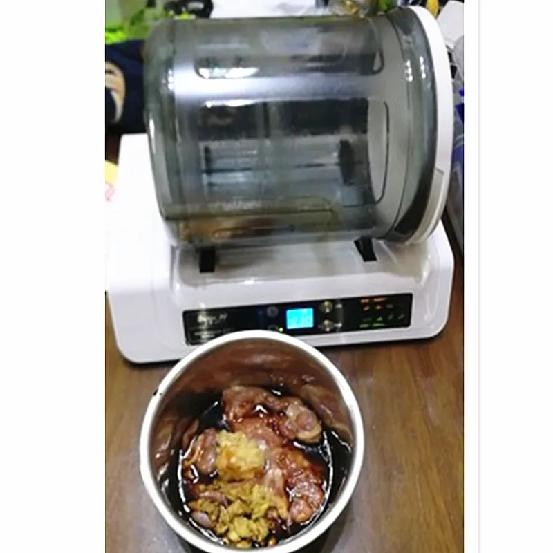 220V Electric Vacuum Food Marinator Tumbling Machine Household Vacuum Pickling Machine Chicken Burger Marinated Bacon