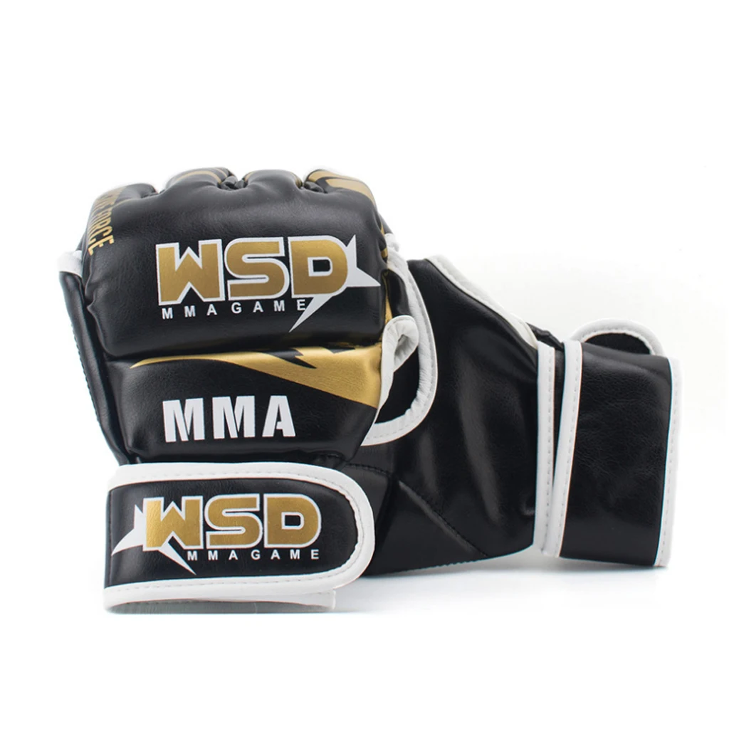 Guantes De medio dedo MMA para hombres, equipo De entrenamiento De lucha libre, Kicki, Boxeo, Karate, Muay Thai, Sanda