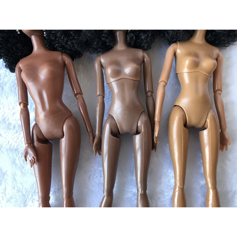 1/6 BJD 11 Joint 12 Joint Black Nude Doll with Head Hair and Cloth Doll 29cm 1/6 Doll for Girl Gift Doll Accessories