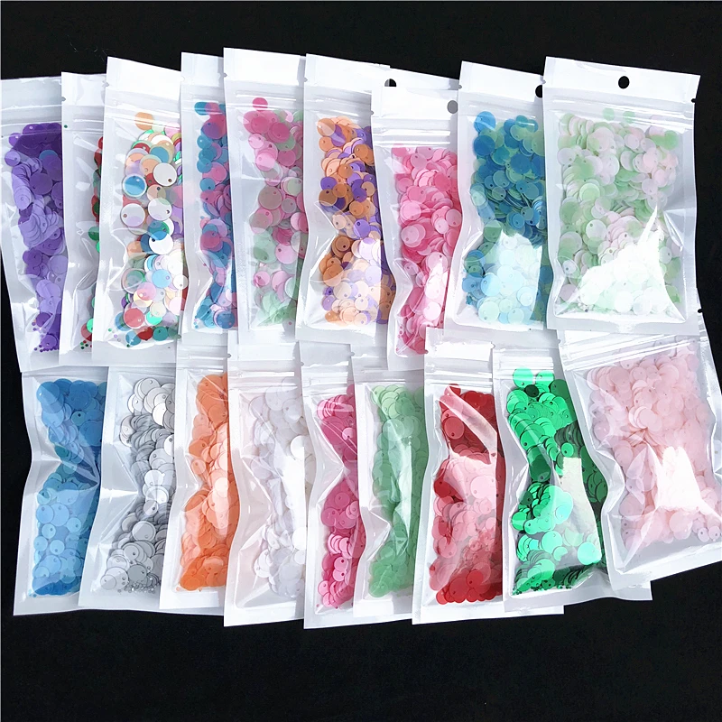 600pcs Matte Glitter Sequin Formato Della Miscela 6 millimetri 8 millimetri 10 millimetri Colorful Rotonda forma Sciolto paillettes Mestiere di