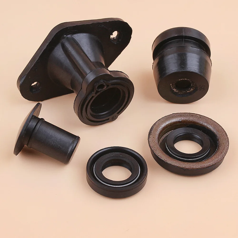 2500 25cc Chinese Chainsaw Intake Manifold Oil Seal Buffer Plug Cap Kit 25cc 2-Stroke Small Chain Saws Spare Parts