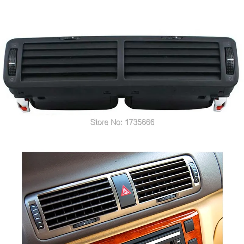 Black Front Dashboard Central Air Vent Outlet A/C Heater For Vw Passat B5 97-2005,  3B0819728 A/B/C/D 2AQ