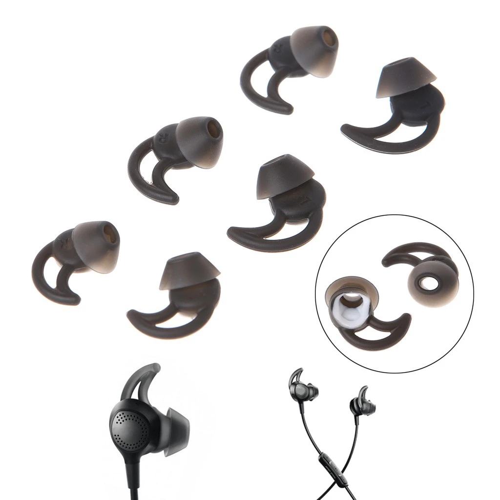 3 Pairs Ear Tips Ear Buds for Bose QC20 Qc30,Silicone Replacement Ear Hooks for Bose SIE2 SIE2i IE2 IE3 Earphone Ear Gels