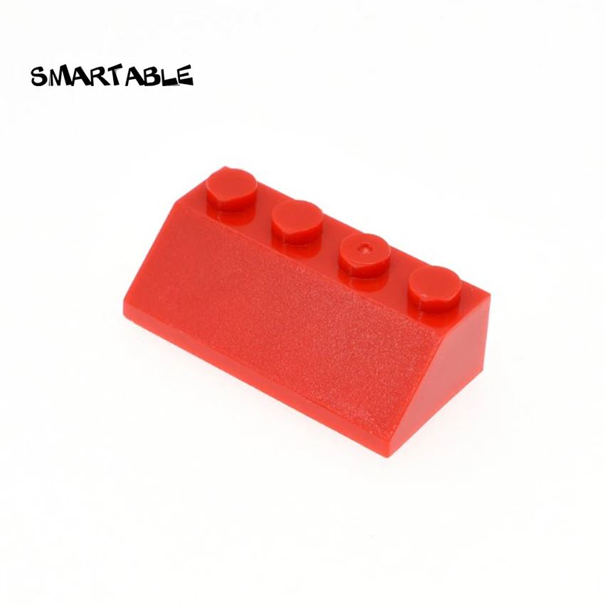 Smartable 슬로프 벽돌 45 2X4 빌딩 블록 부품 DIY 집 지붕 옥상 건물 호환 모든 브랜드 3037 45 개/몫