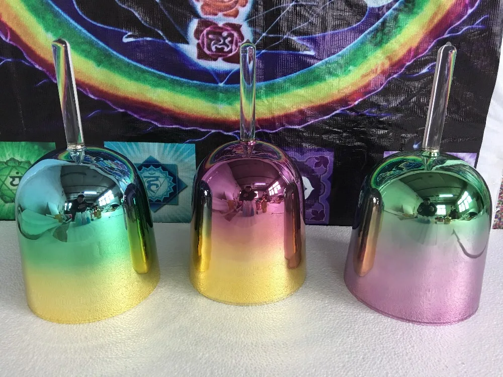 

7" plated any single color or mix color DIY color crystal singing bowl with handle as your unique energy bowl