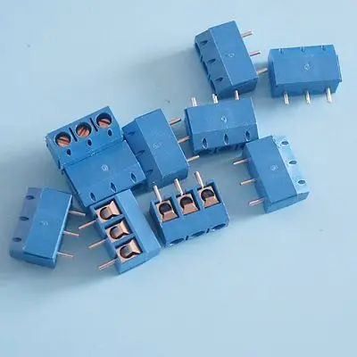 10PCS Screw Terminal Block Contor 3Pins 5mm Pitch KF301-3P 5.08 300V/16A