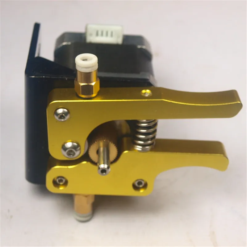 Reprap 3D printer extruder bowden extruder match for 17 nema stepper motor metal extruder aluminum golden color Anodized