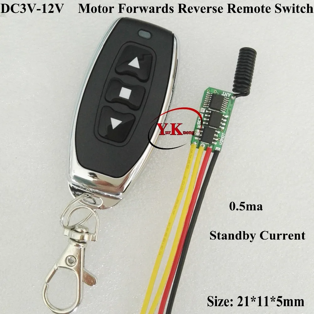 

Mini Motor Remote Control Switches Mos Contactless noiseless Small Micro Motor Forwards Reverse Stop RF Wireless Switch 433