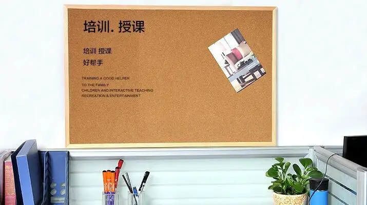 NNRTS New Wall Mounted Cork Board Wood Hanging Message Board notice bulletin board display pushpin drawing board office Supplies
