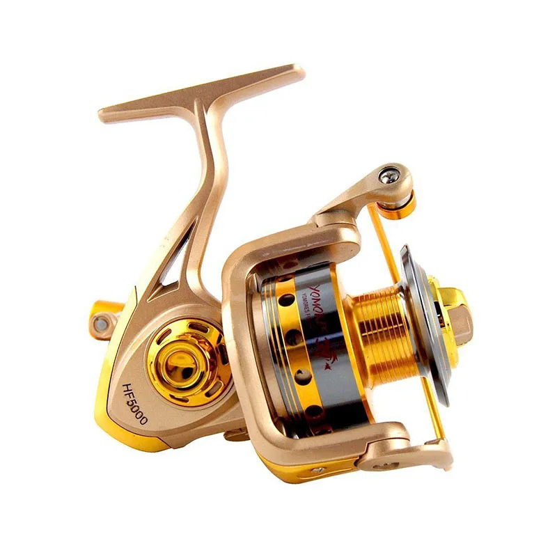 10BB Ball Bearings 5.5:1 Gear Ratio Golden Aluminum Saltwater Fishing Spinning Reel HF3000-7000 Fishing Reels