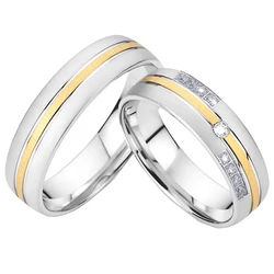 High Quality Wedding Bands Rings For Couples Men And Women Lovers Alliance Titanium Jewelry Ring Anniversary Velentine Gift