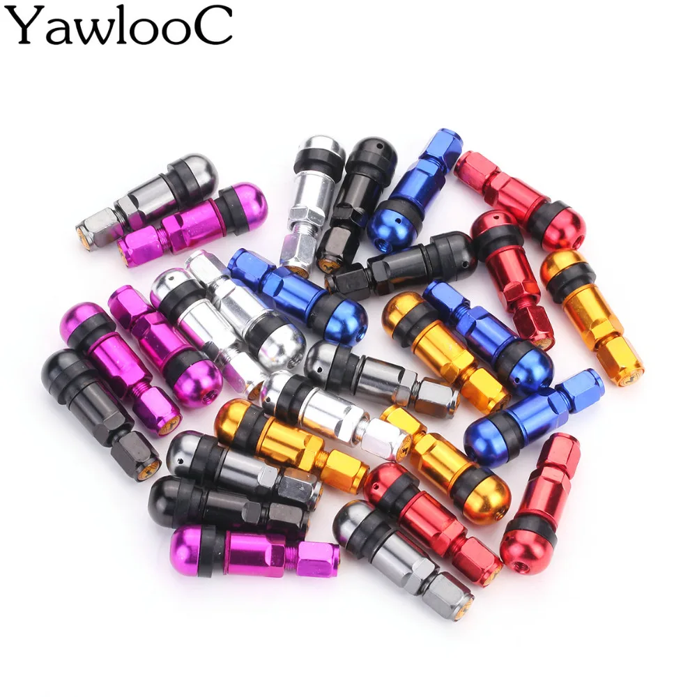 Universal Car Tire Air Valve Stem, moto Tire Caps, Tubeless TPMS, alumínio Metal Wheel, 4pcs por conjunto