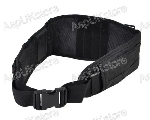 Molle cinto tático almofadado de cintura com alça em forma de h, cinto ajustável de nylon para airsoft combate, cinto original do exército