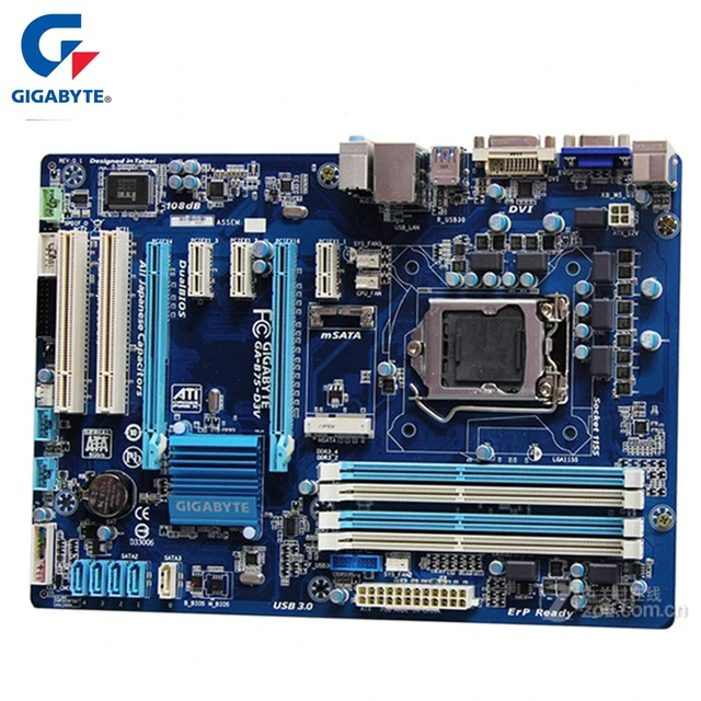 Gigabyte GA-B75-D3V 100% Original Motherboard LGA 1155 DDR3 32G B75 B75-D3V  Desktop Mainboard SATA II SATA III Systemboard Used