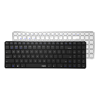 New Rapoo E9300G Multi-Media 5.6mm Ultra-Slim Wireless Keyboard for Laptops Desktops PC with 3 Devices Connect