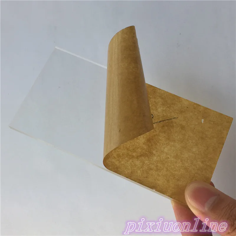 1pcs J138Y 6*12cm Acrylic Board  Full Thickness 5mm Double-faced Cover film Transparent Plastic Board DIY High Quality On Sale